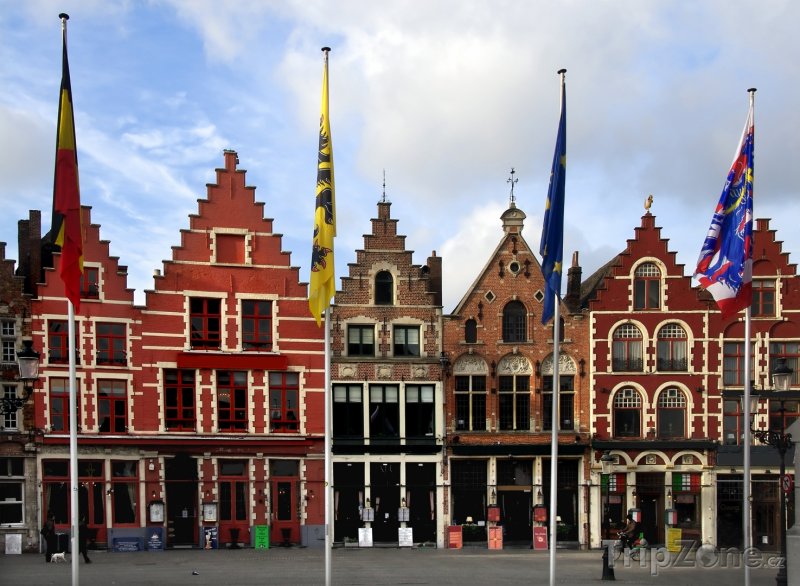 Fotka, Foto Bruggy, typické domy (Belgie)
