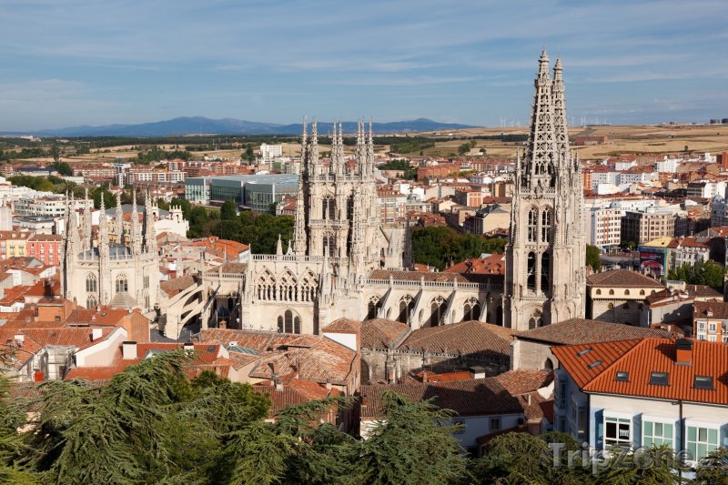 Fotka, Foto Burgos, panoráma města, katedrála (Španělsko)