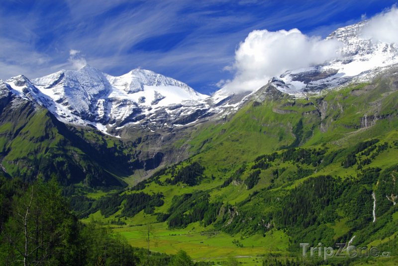 Fotka, Foto Hora Grossglockner v rakouských Alpách (Rakouské Alpy, Rakousko)