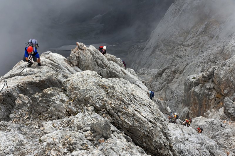 Fotka, Foto Horolezci v rakouských Alpách (Rakouské Alpy, Rakousko)