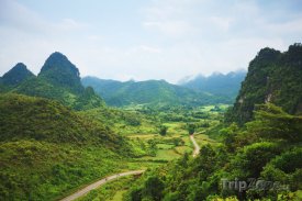 Horské údolí v provincii Cao Bang