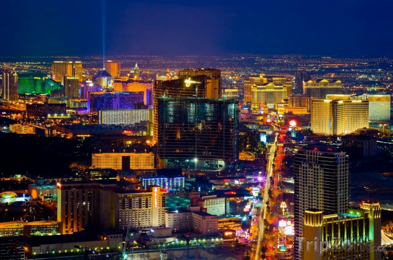 Fotka, Foto Las Vegas, pohled na noční město (USA)