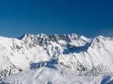 Lyžařské středisko Bansko, pohled na vrcholky pohoří Pirin