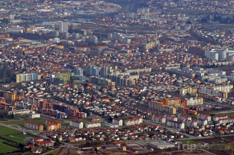 Fotka, Foto Maribor z ptačí perspektivy (Slovinsko)