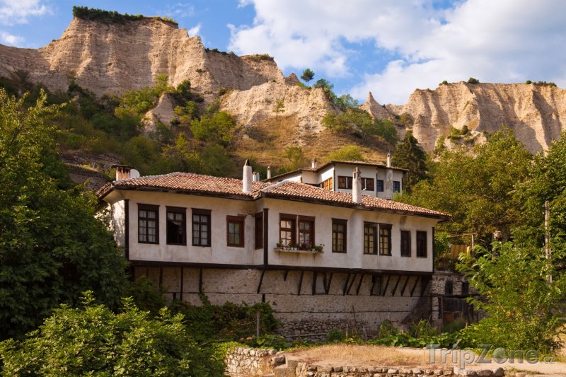 Fotka, Foto Město Melnik, typické domy (Bulharsko)