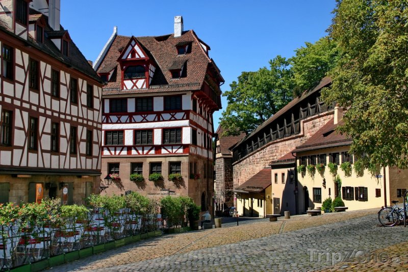 Fotka, Foto Norimberk - domky v historickém centru města (Norimberk, Německo)