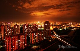 Peking - pohled na noční město