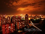 Peking - pohled na noční město