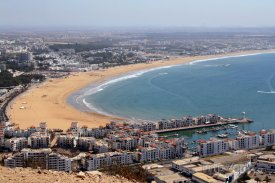 Pláž ve městě Agadir