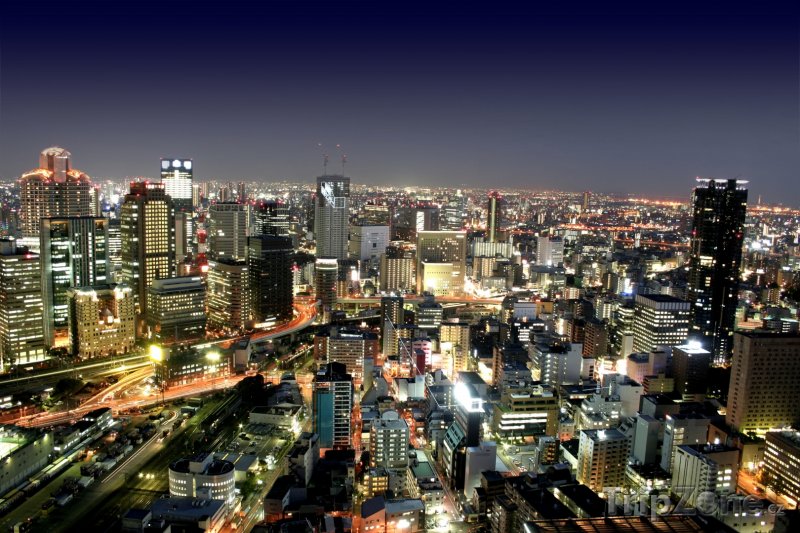 Fotka, Foto Pohled na noční Tokio (Japonsko)