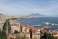 Pohled z Neapole na sopku Vesuv