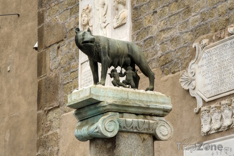 Fotka, Foto Socha Romula a Rema s vlčicí (Řím, Itálie)
