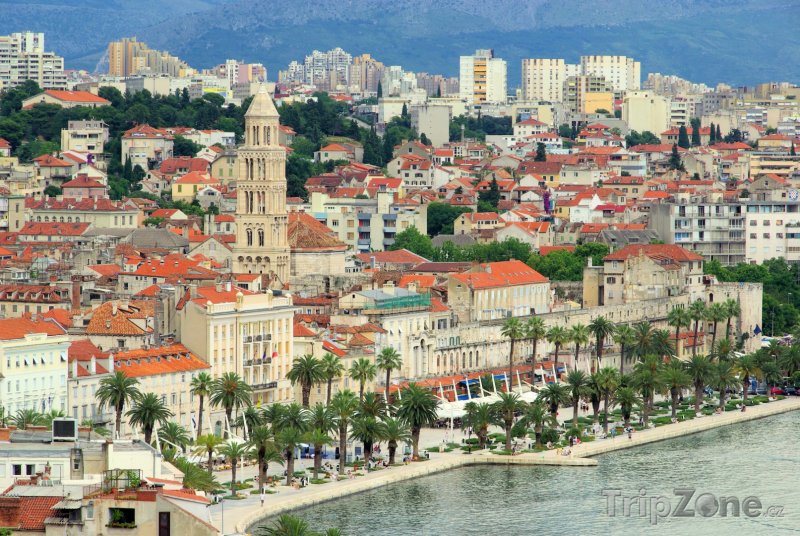 Fotka, Foto Split, přístav a zvonice katedrály (Chorvatsko)