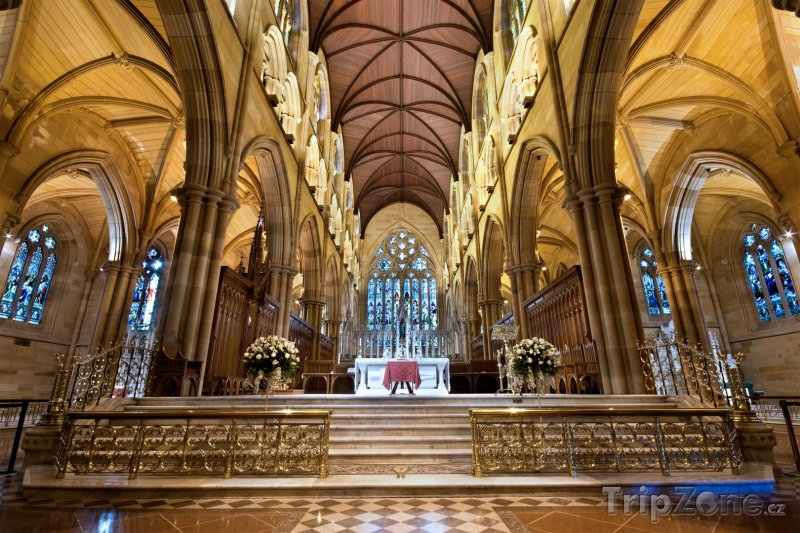 Fotka, Foto Sydney, vnitřek katedrály sv. Marie (Sydney, Austrálie)