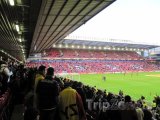 Vnitřek stadiónu Anfield
