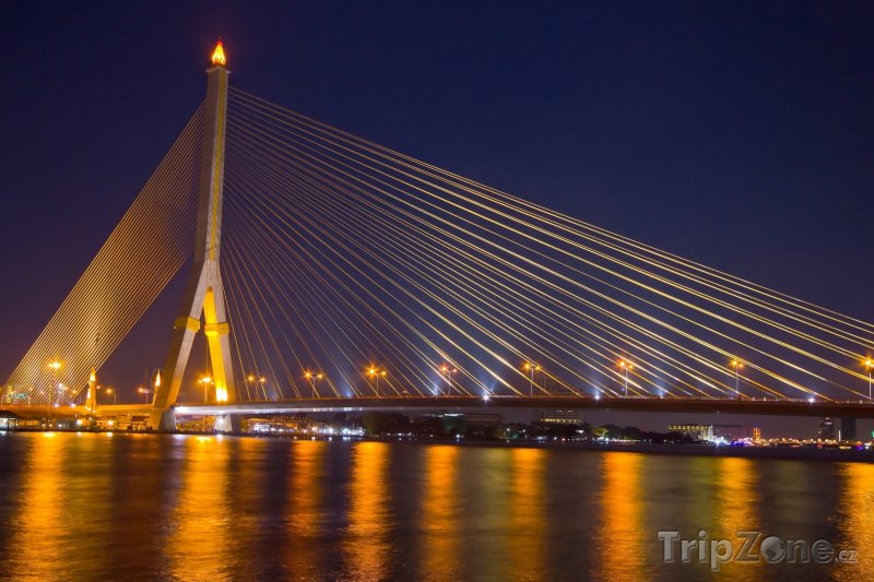 Fotka, Foto Bangkok - Bhumibol Bridge (Bangkok, Thajsko)