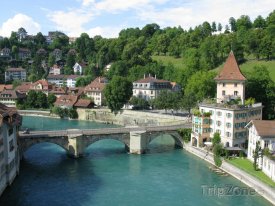 Bern - středověký most na řece Aare