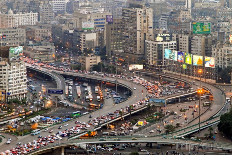Fotka, Foto Dopravní kolaps v centru města (Káhira, Egypt)