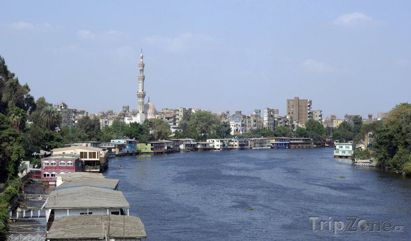 Fotka, Foto Hausboty na břehu Nilu (Káhira, Egypt)