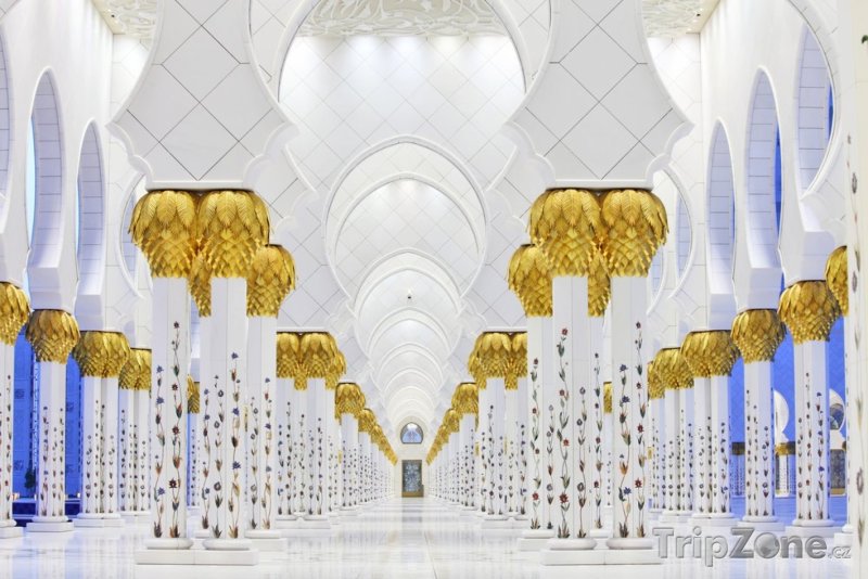 Fotka, Foto Interiér mešity Sheikh Zayed (Abú Dhabí, Spojené arabské emiráty)