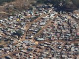 Letecký pohled na městskou část Soweto