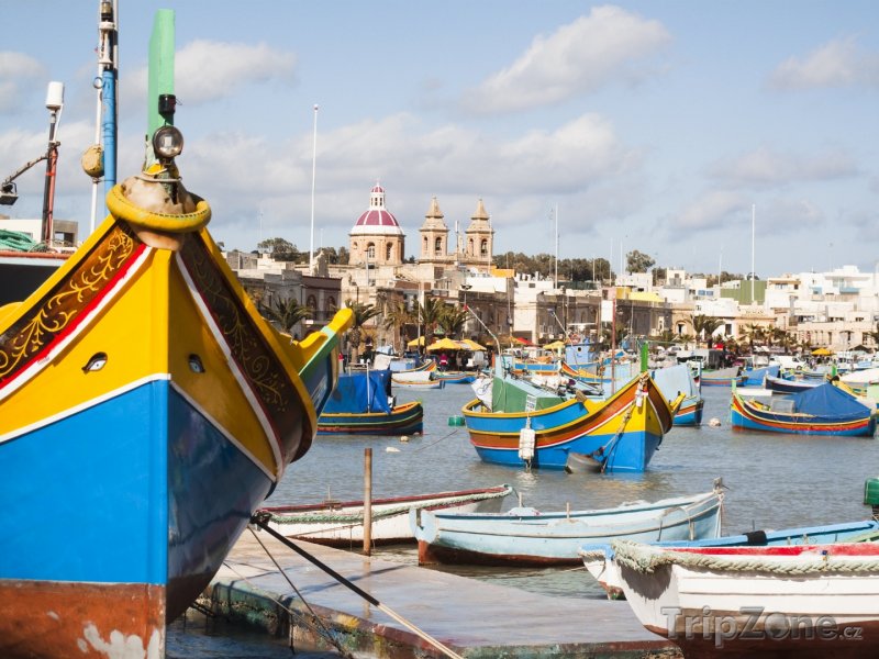 Fotka, Foto Lodě v přístavu Marsaskala (Malta)