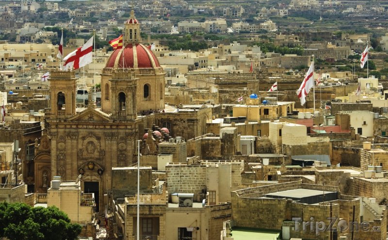 Fotka, Foto Ostrov Gozo, panoráma města Victoria (Malta)