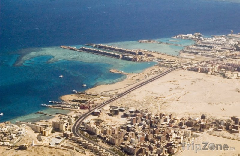Fotka, Foto Panoramatický pohled na pobřeží (Hurghada, Egypt)