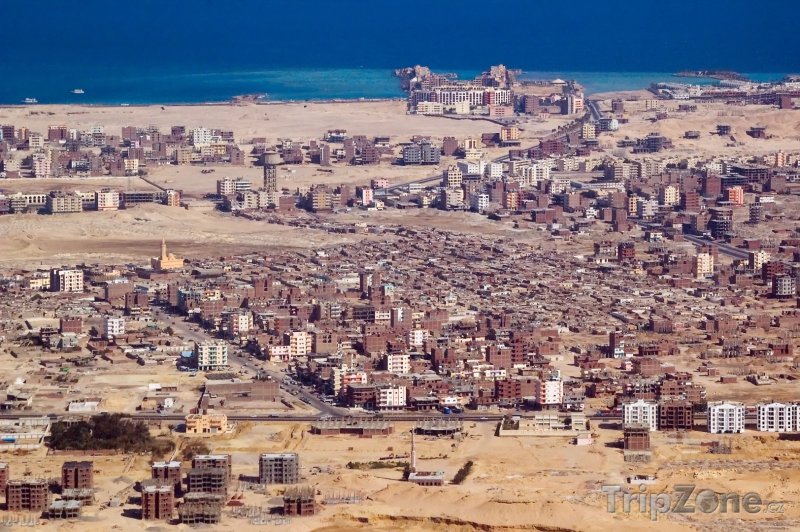 Fotka, Foto Pohled na město z letadla (Hurghada, Egypt)