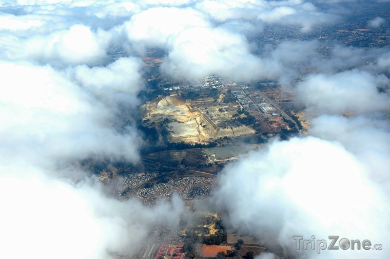 Fotka, Foto Pohled na město z letadla (Johannesburg, Jihoafrická republika)