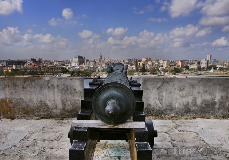 Fotka, Foto Pohled na město z pevnosti La Cabaña (Havana, Kuba)