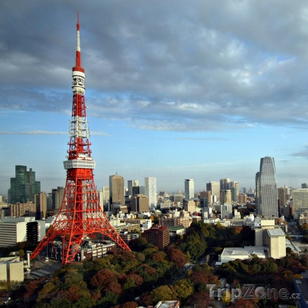 Fotka, Foto Pohled na Tokijskou věž (Tokio, Japonsko)