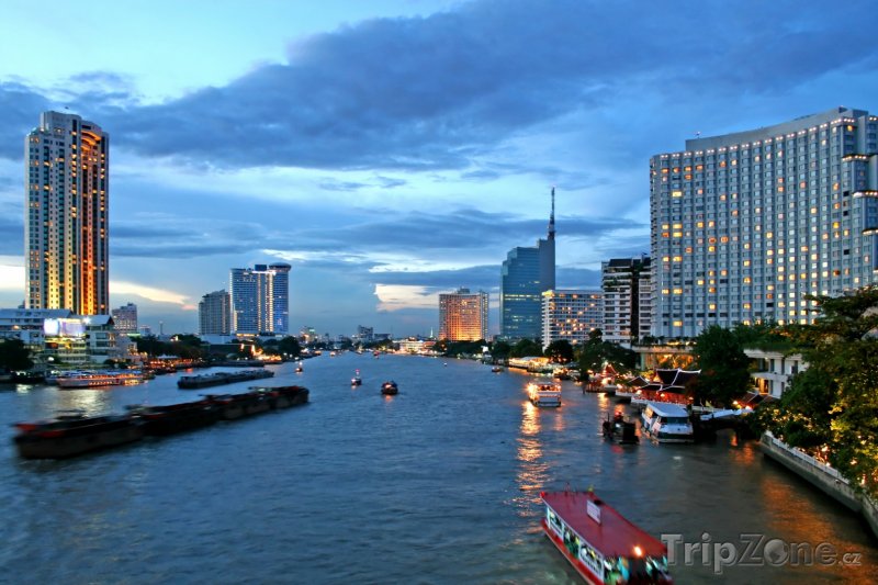 Fotka, Foto Řeka Chao Phraya v Bangkoku (Bangkok, Thajsko)