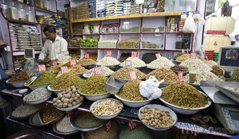 Fotka, Foto Tradiční obchod s kořením (Nové Dillí, Indie)