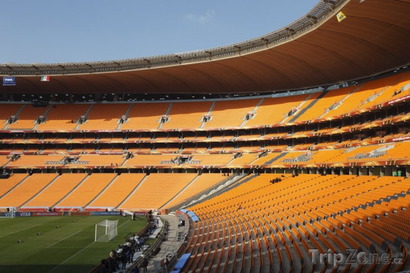 Fotka, Foto Tribuny uvnitř Soccer Stadium (Johannesburg, Jihoafrická republika)