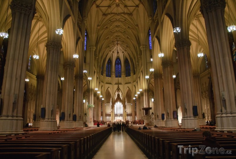 Fotka, Foto Vnitřek katedrály sv. Patrika v New Yorku (New York, USA)