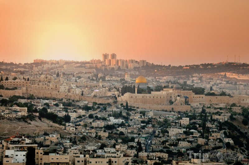 Fotka, Foto Záře nad městem Jeruzalém (Izrael)