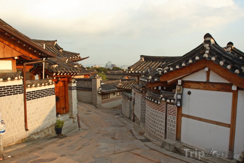 Fotka, Foto Domy v části Bukchon Hanok (Soul, Jižní Korea)