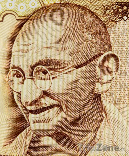 Fotka, Foto Duchovní vůdce Mahátma Gándhí (Indie)