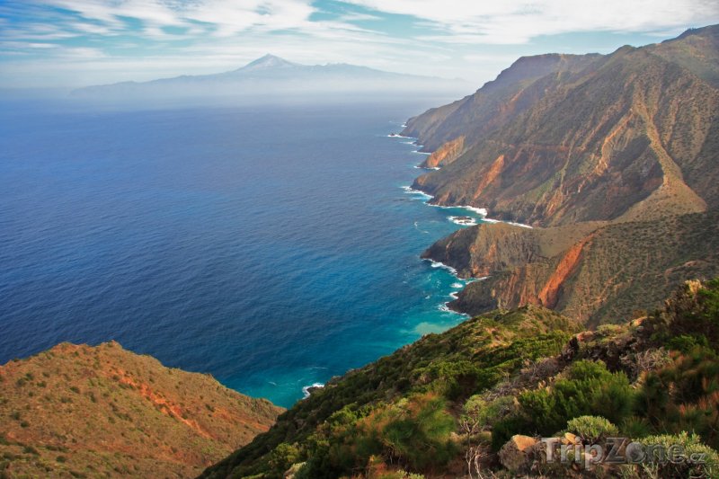 Fotka, Foto Hornaté pobřeží ostrova (Tenerife, Španělsko)