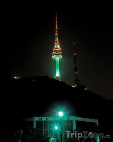 Fotka, Foto N Soul Tower v noci (Soul, Jižní Korea)