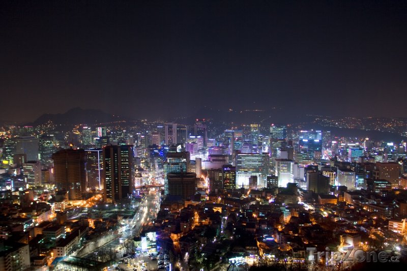 Fotka, Foto Noční město Soul (Jižní Korea)
