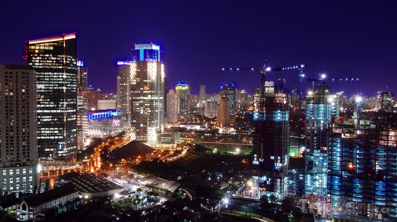 Fotka, Foto Noční město (Jakarta, Indonésie)