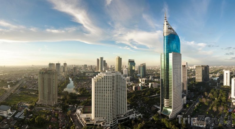 Fotka, Foto Panoramatický pohled na město (Jakarta, Indonésie)