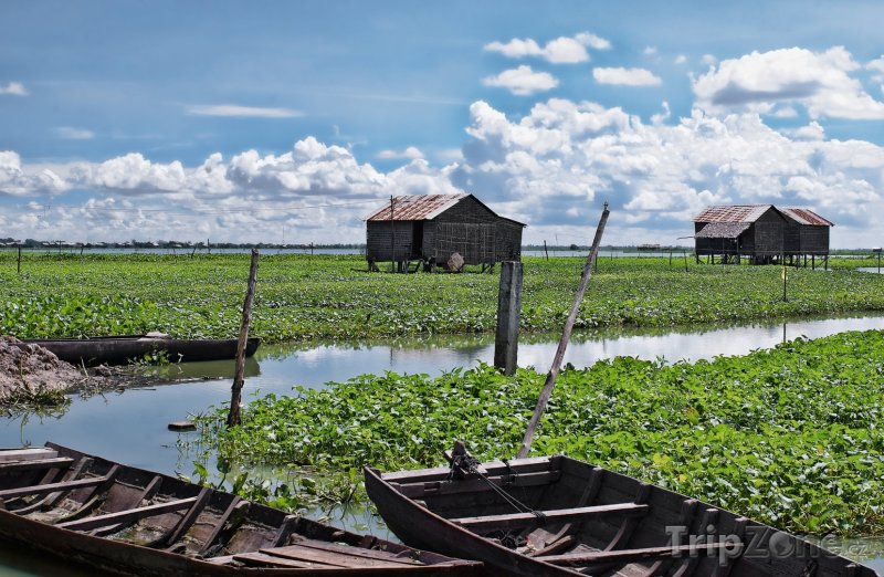 Fotka, Foto Plovoucí domy na jezeře Tonlesap (Kambodža)