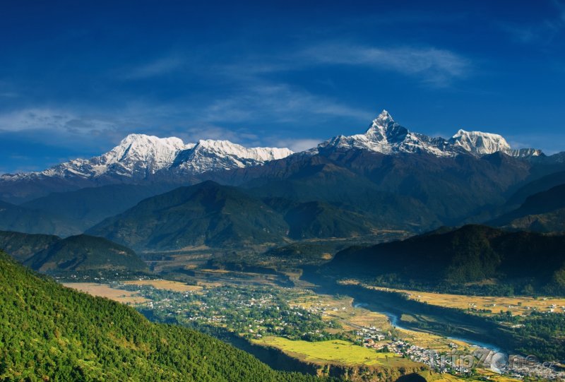 Fotka, Foto Pohled na horský masiv Annapurna (Nepál)