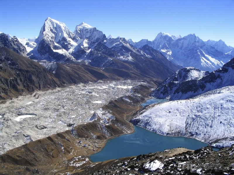 Fotka, Foto Pohoří Himálaj z vrcholu Gokyo Ri (Nepál)