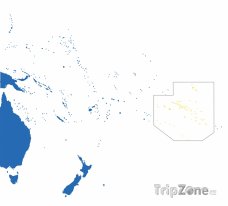 Poloha Francouzské Polynésie na mapě Oceánie