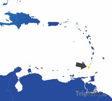 Poloha Grenady na mapě Karibiku