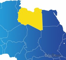 Poloha Libye na mapě Afriky